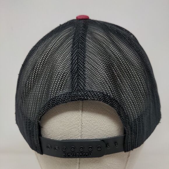 Dearybury Oil Gas Snapback Trucker Hat Red One Size Adjustable Mesh Back - Picture 5 of 8